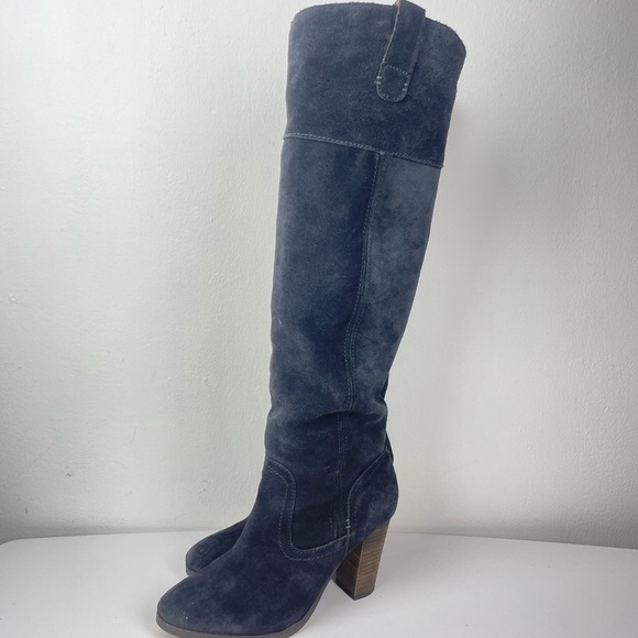 Dolce Vita DV Gray Suede Side Zip Heeled Boots size 6.5 M - Picture 9 of 17